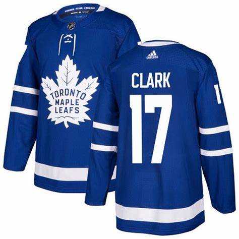 Mens Maple Leafs #17 Wendel Clark Blue Home Adidas Stitched NHL Jersey Dzhi